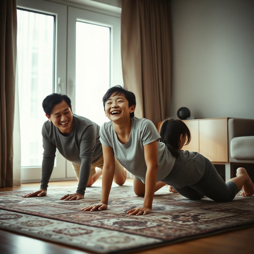 The Chens playing Famileague at home